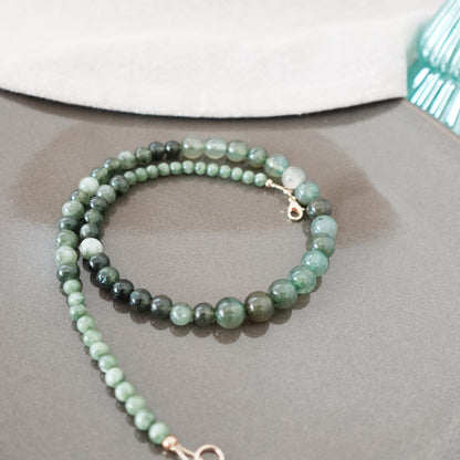 Green Tourmaline Necklace | Natural Gemstone Jewelry | Handmade Boho Necklace | Healing Stone Pendant | Green Crystal Necklace