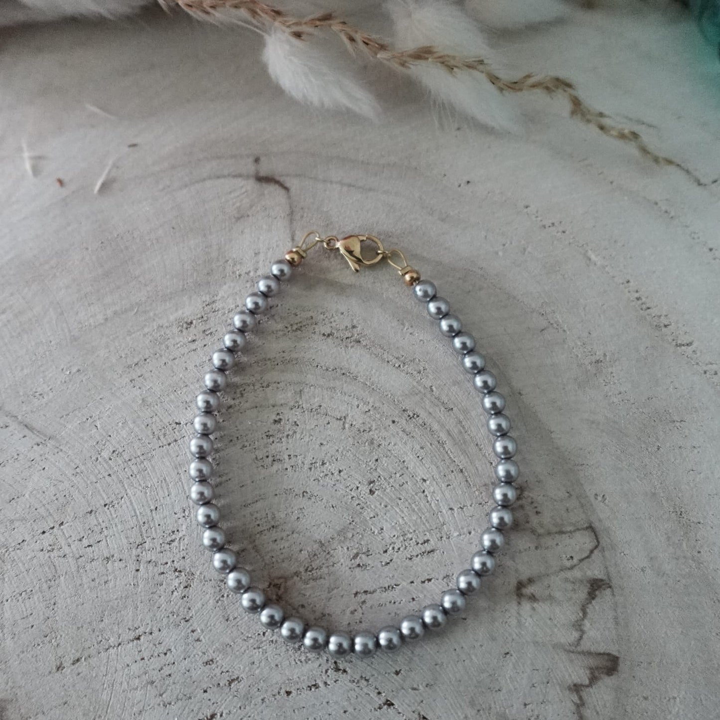 Lavender Preciosa pearl bracelet – Stainless Steel clasp