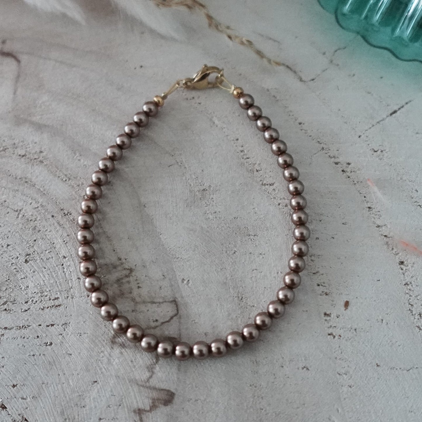 Bronze Preciosa pearl bracelet – Stainless Steel clasp