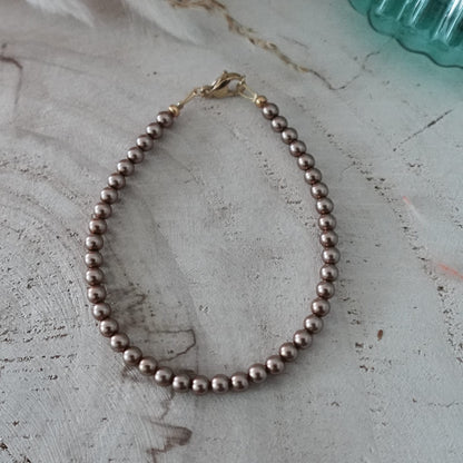 Bronze Preciosa pearl bracelet – Stainless Steel clasp