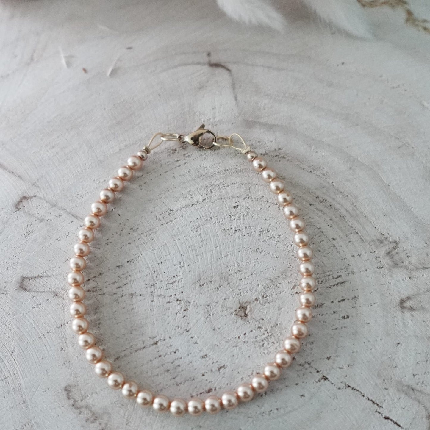 Gold Preciosa pearl bracelet – Stainless Steel clasp