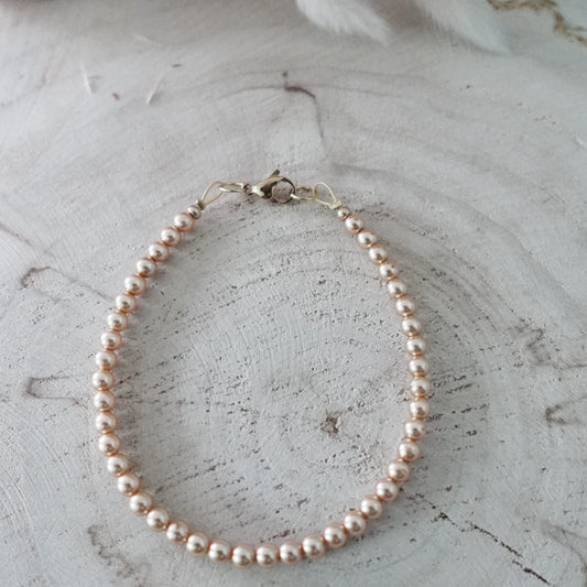 Gold Preciosa pearl bracelet – Stainless Steel clasp
